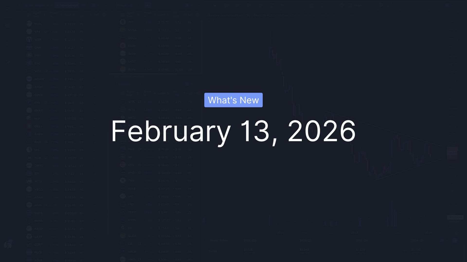 What's New - February 13, 2026