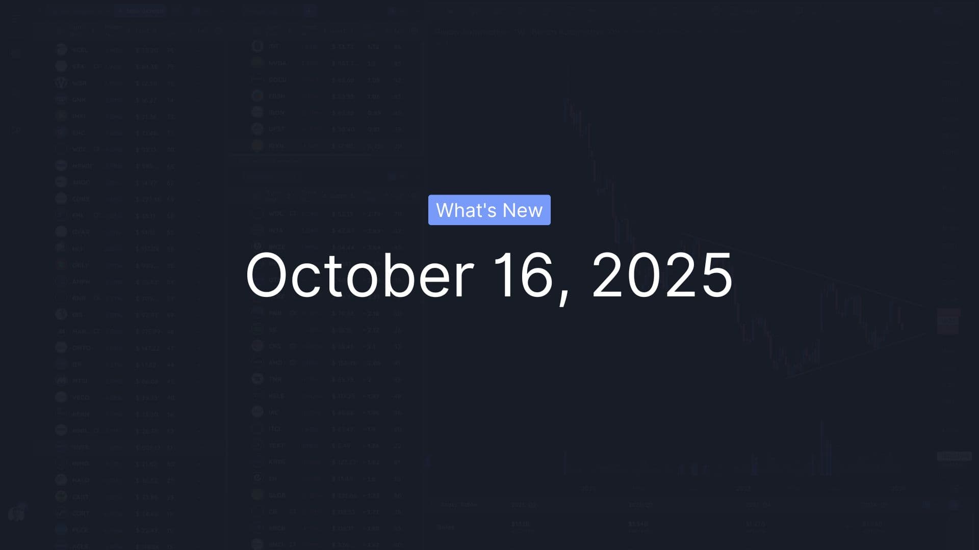 What's New - October 16, 2025