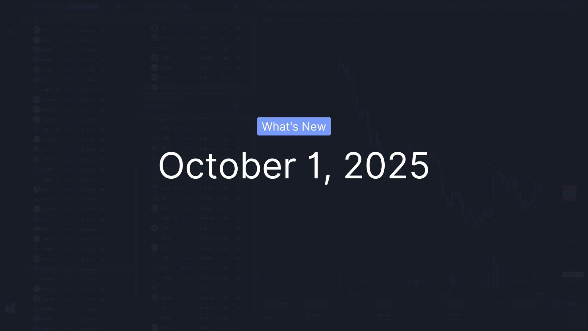 What's New - October 1, 2025