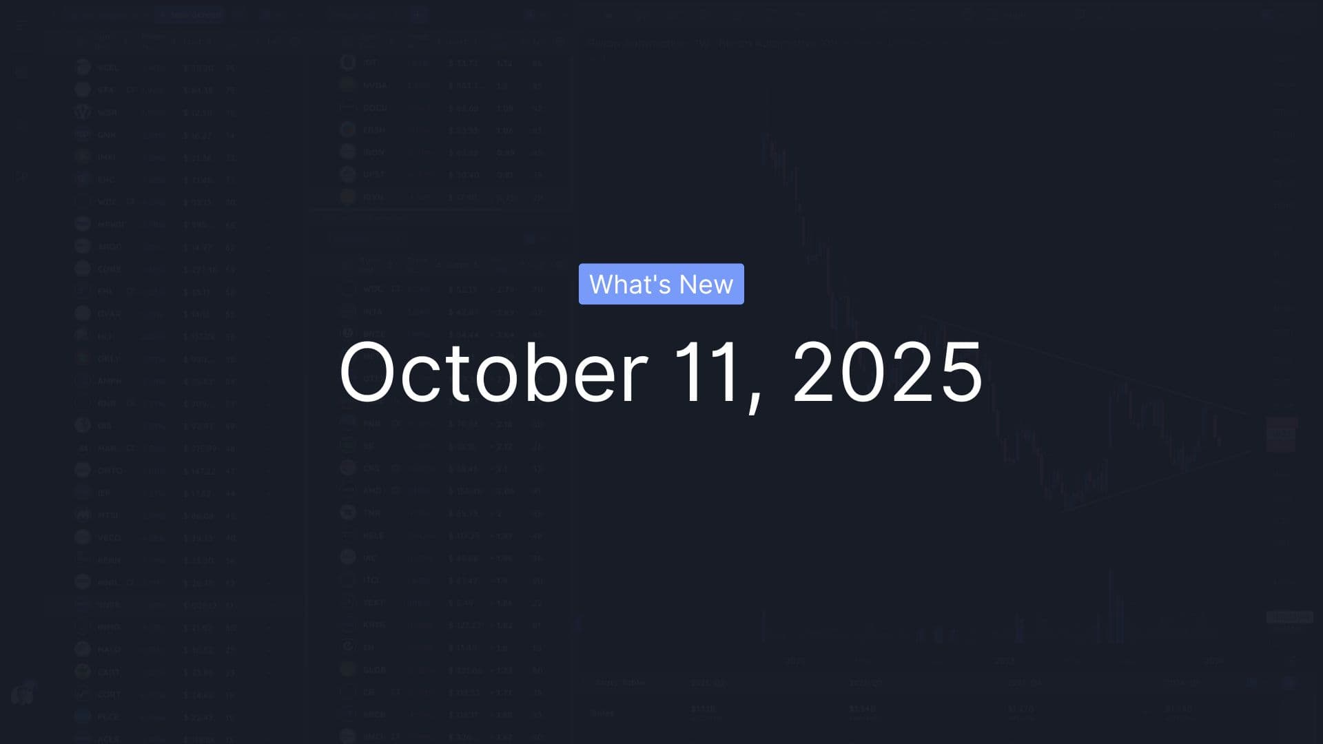 What's New - October 11, 2025