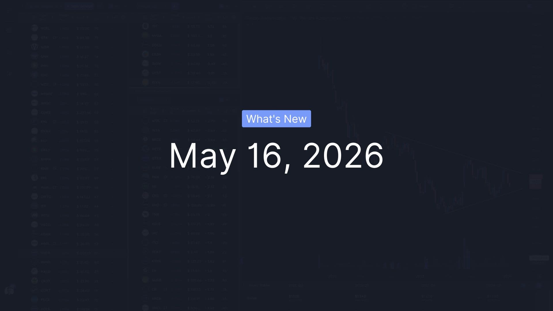 What's New - May 16, 2026